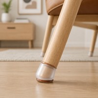 ASJ ASJ-287 Protections de pieds de bureau et de chaise anti-rayures, capuchons de mobilier de bureau, base transparente, pour sols en bois, fabriqué en Chine