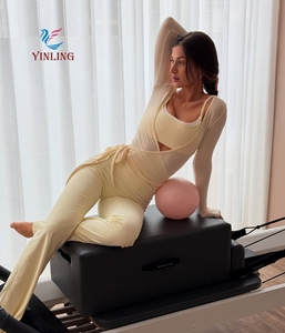 <span class=keywords><strong>Set</strong></span> da Casa Personalizzato da Donna 3 Pezzi con Blusa a Portafoglio a Maniche Lunghe, Crop Top e Pantaloni da <span class=keywords><strong>Yoga</strong></span> a Zampa con Vita Risvoltabile, Tuta da <span class=keywords><strong>Yoga</strong></span>, Outfit Casual - Product Image 1