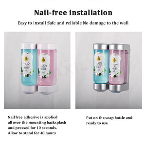 Offre spéciale hôtel Triple distributeur de <span class=keywords><strong>savon</strong></span> <span class=keywords><strong>douche</strong></span> bouteille support mural <span class=keywords><strong>porte</strong></span>-shampooing distributeur de gel distributeur de <span class=keywords><strong>savon</strong></span> liquide - Product Image 5