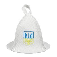 Gorro de Sauna de Lana Natural Personalizado al por Mayor, Gorro de Lana Pura para Spa, Baño de Vapor y Banya Tradicional