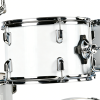 Batterie de percussions acoustiques professionnelle réglable 5 pièces, construction métal et bois, 3 cymbales, quincaillerie pour spectacles sur scène et concerts en direct