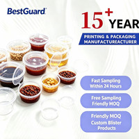 Emballage en blister personnalisé en PET PP pour gobelets à sauce jetables, plateau en blister thermoformé transparent, emballage en blister en plastique de qualité alimentaire