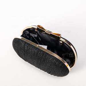 Boshiho Ladies Golden Evening Handbag Bridal Metal Bow Wedding Shiny <b>Clutches</b> Bag Chain Shoulder Bags - Product Image 5