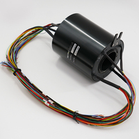 Anneau de contact rotatif à arbre creux SRB50 6P36S, Ø intérieur 50 mm, 6 circuits 10A, 36 circuits 5A, connecteur électrique rotatif pour alimentation et signal