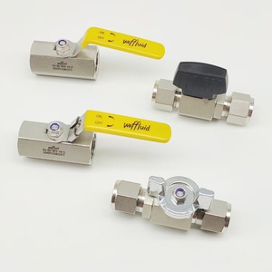 Vanne à boisseau sphérique en acier inoxydable Weffluid 1/2 po 1000 PSI, vanne de régulation de gaz manuelle pour usage en laboratoire - Product Image 2