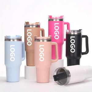 Borraccia Termica Personalizzata in Acciaio Inossidabile da 40oz con Manico, Tazza da Viaggio, Bicchieri Sottovuoto a Doppia Parete Senza BPA con Logo - Product Image 1