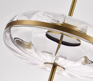 Zeal Lighting Modern Glass <b>Pumpkin</b> Pendant <b>Light</b> Iron Design Switch Remote Control Restaurant Rooms - Product Image 6