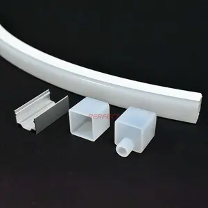 3 Side Black Silicone Neon Tube 12*12mm IP65 Waterproof Led Flexible Profile For Lighting Decoration