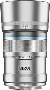 עדשת SIRUI sniper 56mm אוטומטי פוקוס, עדשת מצלמה APS-C עם זווית רחבה F1.2 למעמד Z, כסף