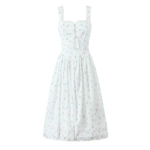 2025 nuovo abito <span class=keywords><strong>midi</strong></span> senza schienale con bretelle casual semplice da donna alla moda estiva - Product Image 5
