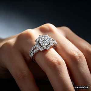 Custom S925/10K/14K/18K Solid <b>Gold</b> 2.00 Karat Round Lab Grown Brilliant Cut Diamond Wedding <b>Ring</b> VVS-VS Quality - Product Image 6
