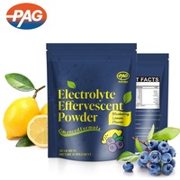 Produsen Minuman Hidrasi Massal, Suplemen Elektrolit Efervecent untuk Gym, Bubuk Elektrolit Rasa Blueberry Lemon yang Ditingkatkan