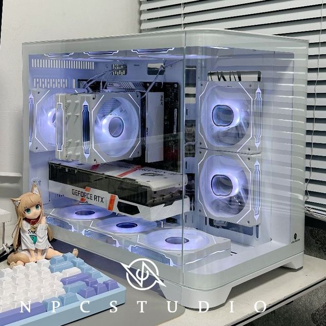 Wanjia Skydome Standard Edition MicroATX Metal Host Chassis 360 Water Cooling 360 Degree Fish Tank Curved Glass Sea View Rack