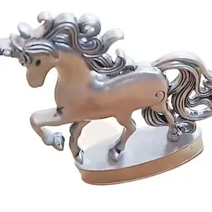 Factory Wholesales OEM Service Available Custom Modern Animal Sculpture Zinc Alloy 3d Horse Statue For Home Decor