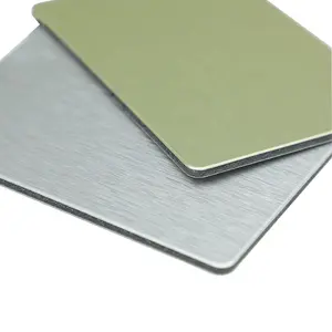 Haute qualité 25 ans ACP usine argent brossé dibond feuille de signalisation 3mm panneaux composites en aluminium prix