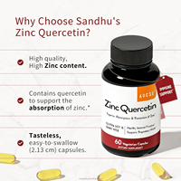 Capsules de Quercétine et Zinc Personnalisées en Usine, Mélange Naturel pour l'Énergie et la Vitalité, Service OEM ODM, Supplément Antioxydant à Haute Biodisponibilité