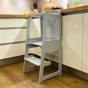 Sturdy Anti-tip Kids <b>Helper</b> <b>Stool</b> For <b>Kitchen</b> Counter Birch Wood Montessori Wood Learning Tower - Product Image 2