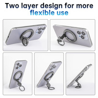 Support de téléphone métallique flexible et réglable, support magnétique personnalisé, poignée de téléphone rotative innovante