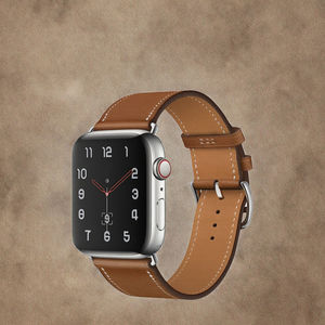 Bracelet de luxe en cuir pleine fleur respirant avec boucle en acier inoxydable pour montre 18mm 20mm 40mm 42mm 45mm 49mm Bracelet de remplacement - Product Image 3