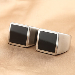 Men's <b>Titanium</b> Steel Resin Ring Geometric Bezel Setting Casual Jewelry 280697 - Product Image 1