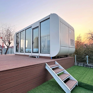 Casa de manzana de cristal de lujo popular, casas modulares prefabricadas, casa de cabina de manzana 20F moderna para vivir - Product Image 1