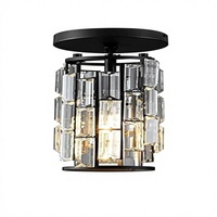 Lámpara Colgante de Cristal Recargable con Control Remoto de 7 Colores, Funciona con Batería, para Isla de Cocina, Mesa de Noche, Dormitorio