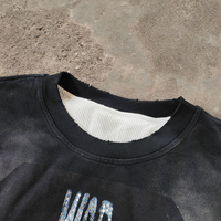 T-shirt à manches longues en coton surdimensionné pour homme, imprimé numérique style Hip Hop, avec finition délavée à l'acide, tissu respirant et anti-rétrécissement