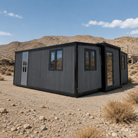 Maison conteneur pliable à double aile, extensible, avec espace de vie épaissi et respirant, pour dortoir et usage domestique