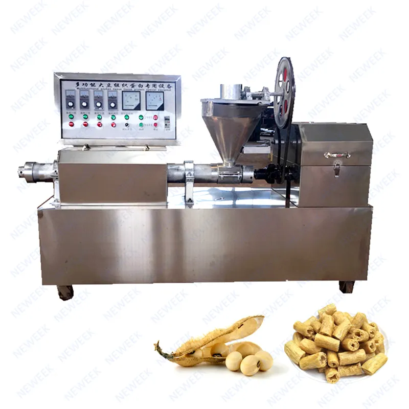 NEWEEK 50 kg/h vegetarian food soy protein soybean extruder soya chunks making machines