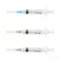 Seringues vétérinaires stériles jetables Luer Slip Lock avec aiguille, 1 ml, 3 ml, 5 ml, 10 ml, 20 ml