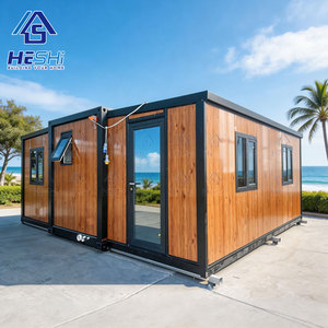 HESHi Modern Container House Wooden Panel Design Rectangle Shape Living Space Prefabricated Home - Product Image 1