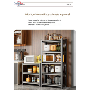 4-Tier Heavy-Duty Corner Steel Storage Shelves Multi-Purpose <b>Metal</b> Organizer <b>Racks</b> for Home Living Room Office - Product Image 6