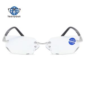 Teenyoun Vintage personalizado sin montura gafas de <span class=keywords><strong>presbicia</strong></span> Retro lectores gafas de lectura Bloqueo de luz azul para hombres 2024 al por mayor - Product Image 5