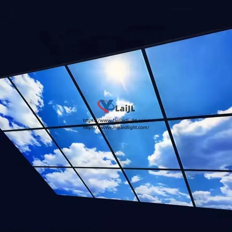 Jiaxing Lampu Panel LED Pabrik 600*600 603*603 595X595 Lampu Panel Cahaya Langit Awan Sky2x2ft Langit-langit Led Skylight Panel Langit-langit