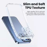Coque en TPU transparente Toocki avec airbag à quatre coins 360 °   Protection de la recharge sans fil pour un usage quotidien