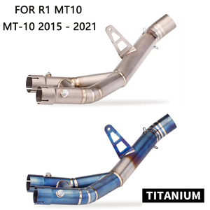 Tubo de escape intermedio de titanio para motocicleta, compatible con silenciador de 60 mm para R1 <span class=keywords><strong>MT10</strong></span> Mt-10 2015 - <span class=keywords><strong>2021</strong></span> - Product Image 1