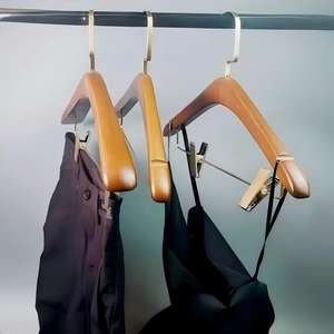 Perchas de Madera de Lujo con Acabado Lacado de un Solo Nivel <span class=keywords><strong>para</strong></span> Dormitorio y Sala de Estar con Instalación de Gancho - Product Image 6