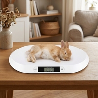 Balance numérique pour animaux domestiques, grande plateforme ronde, balance électronique précise pour chaton, chiot, petit animal, bébé