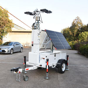 Remolques de torre de iluminación portátiles respetuosos con el medio ambiente Torres de luz LED solares en <span class=keywords><strong>alquiler</strong></span> - Product Image 4