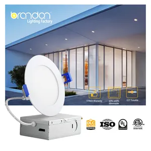 Brandon inç 9W 6 inç 12W güçlendirilmiş tavan ışığı Led Pot ışıkları Slim ince paneli kare Led Panel lamba ev ofis