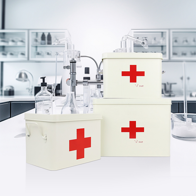 Multi-Purpose Portable Metal Iron Medicine Boxes First Aid Box