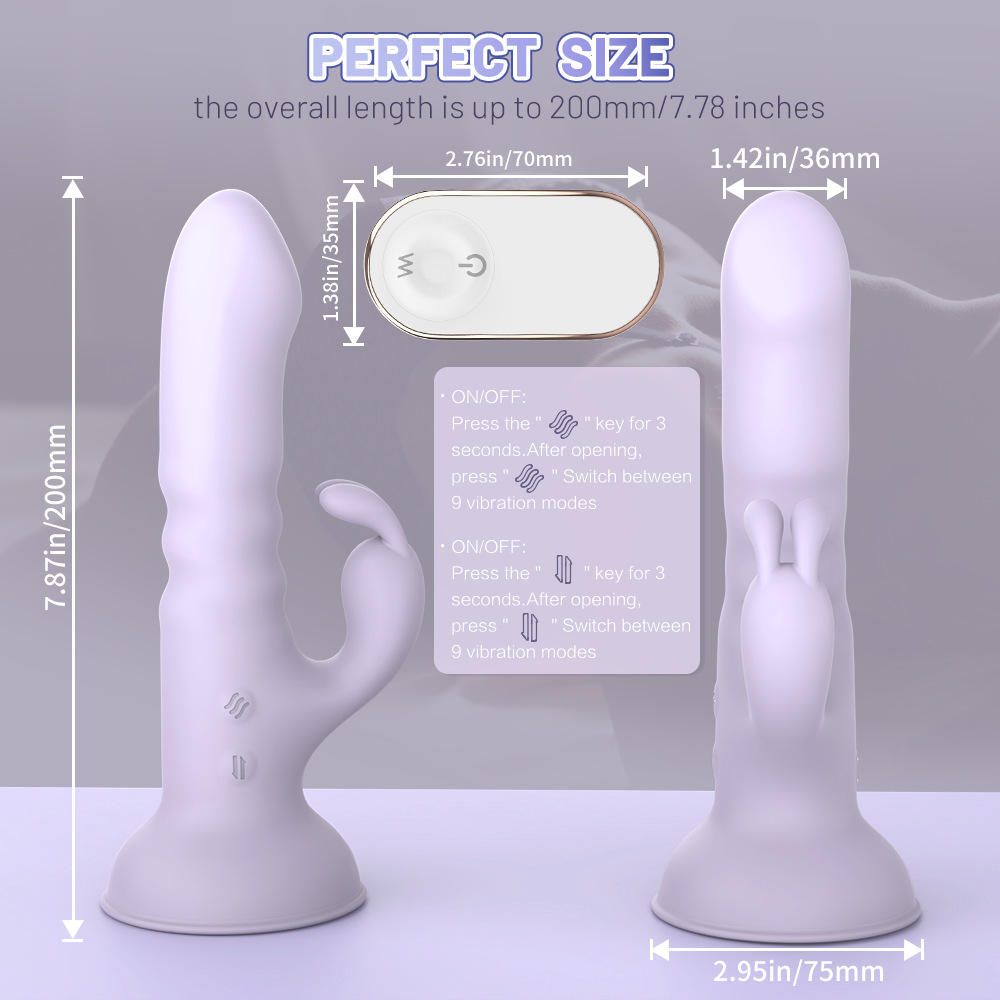 New Product Recommendation S642 - 2 Purple Telescopic Vibrating Remote