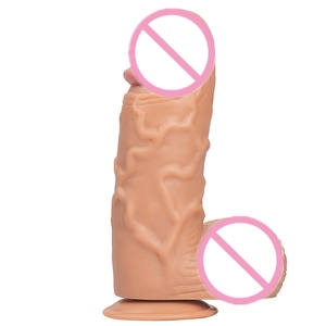Supergrote <span class=keywords><strong>dildo</strong></span> van 165 mm diameter, vleeskleurig zwart, realistisch seksspeeltje - Product Image 6