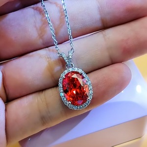 Collier pendentif de luxe pour femmes, chaîne en pierres précieuses naturelles, collier Titanic, cœur de l'océan bleu, amour éternel, bijoux - Product Image 3
