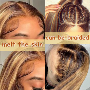 डिकालू ब्राजीलियन बालों में गहरी लहर के सामने गहरे तरंग वाले बालों को उजागर करते हैं काले भूरे रंग की महिला वर्जिन ब्राजीलियन सस्ते - Product Image 3