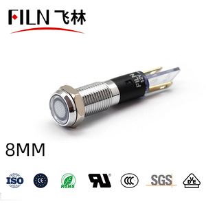 Filn 8Mm Chỉ Số Đèn Bảng Điều Chỉnh Kim Loại LED Ánh Sáng 12V 24V 110V 220V Màu Đỏ Màu Xanh Lá Cây Vàng Chỉ Số Điện Đèn Tín Hiệu - Product Image 2