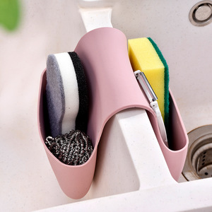 Zhixi Silicone Sink Sponge Holder Dual Compartment Hanging Rack For Kitchen Storage - Product Image 4