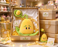 Peluche personnalisée en forme de maïs jaune, jouet en peluche de dessin animé, figurine en peluche pour cadeau de jeu, OEM ODM