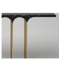 Table d'autel en acier inoxydable de style industriel Tables de couloir modernes Table console de couleur noire pour le salon