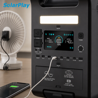 Soalrplay 3840Wh LiFePO4 Batterie Portable Centrale Électrique 3600W Générateur Solaire Batterie de Secours Hors Réseau pour Camping-Car et Voyage